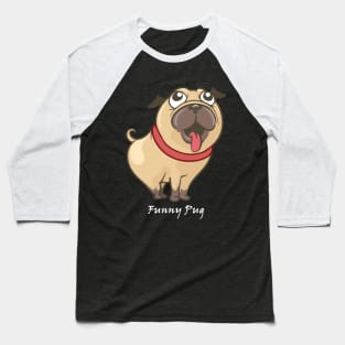 cute pug face Baseball T-Shirt